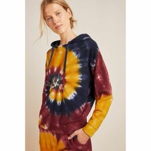 Stateside Tie-Dye Hoodie in Yellow and Blue